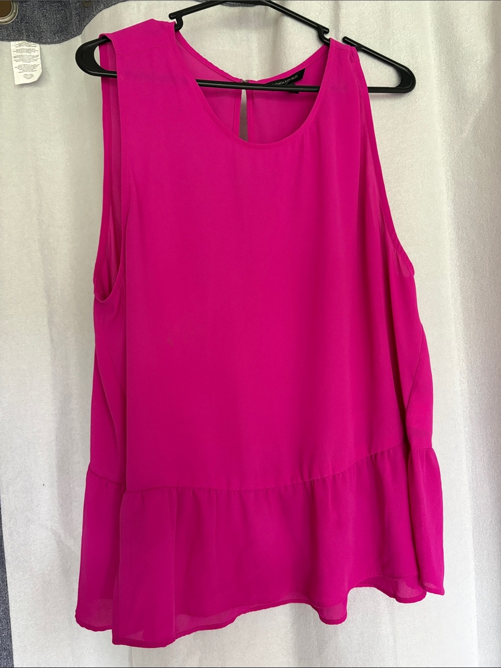 Banana Republic Fuchsia Ruffle-Hem Sleeveless Camisole